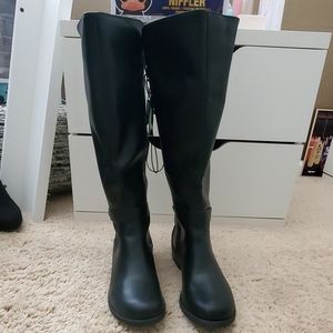 Black tall boots